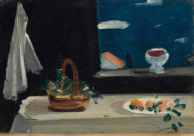 CSENDÉLET FEKETE HÁTTÉRREL alkotó: Andre Derain