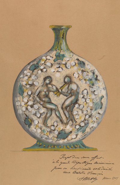 Váza táncoló figurákkal alkotó: André Metthey