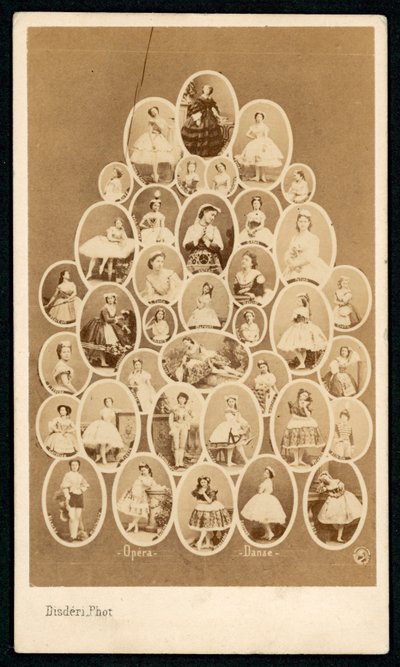 A Párizsi Opera balett-táncosai (f/w fotó) alkotó: Andre Adolphe Eugene Disderi