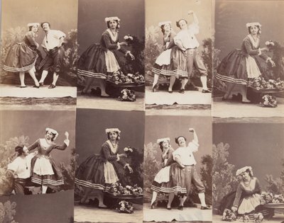 Eugenie Schlosser és Coralli, 1863. alkotó: Andre Adolphe Eugene Disderi