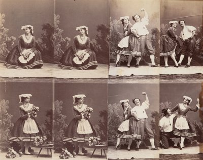 Eugenie Schlosser és Coralli, 1863. alkotó: Andre Adolphe Eugene Disderi