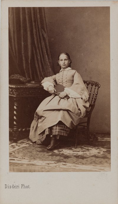 Eugenia Maximilianovna Leuchtenberg hercegnő portréja 1845-1925, 1865 körül. alkotó: Andre Adolphe Eugene Disderi