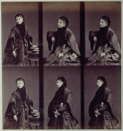 Sarah Bernhardt (1844-1923) portréja városi jelmezben alkotó: Andre Adolphe Eugene Disderi