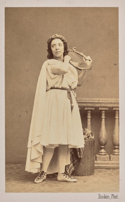 Pauline Viardot énekes és zeneszerző portréja 1821-1910, 1862. alkotó: Andre Adolphe Eugene Disderi