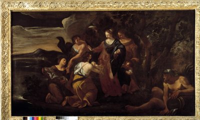 Biblia: Mózes megmenti a vizet (olaj, vászon) alkotó: Andre Boisson