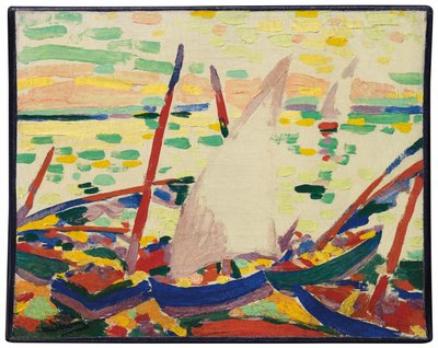 Csónakok a parton Collioure-ban; Bateaux sur la plage a Collioure alkotó: Andre Derain