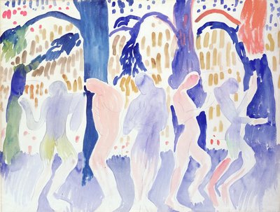 Öt akt, 1904-05 körül (akvarell, papír) alkotó: Andre Derain