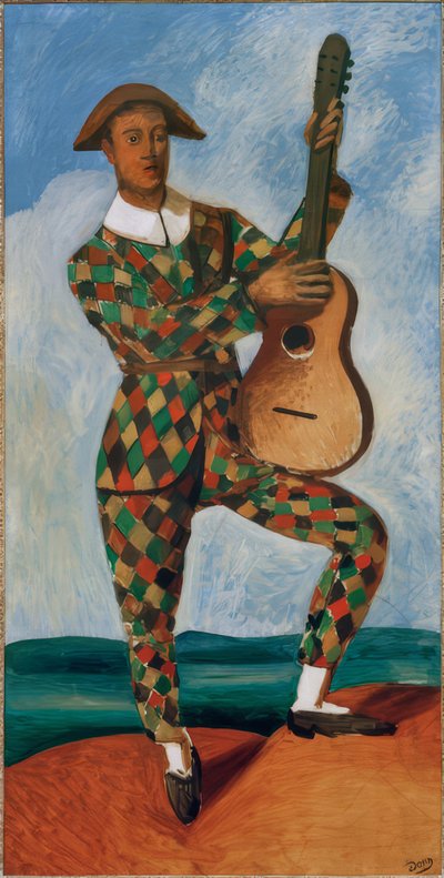 Harlekin gitárral alkotó: Andre Derain