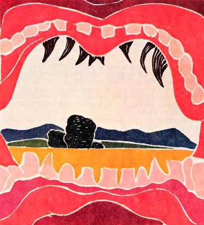 Pantagruel szája, illusztráció Francois Rabelais (1494-1553) Pantagruel című művének limitált kiadásából. alkotó: Andre Derain