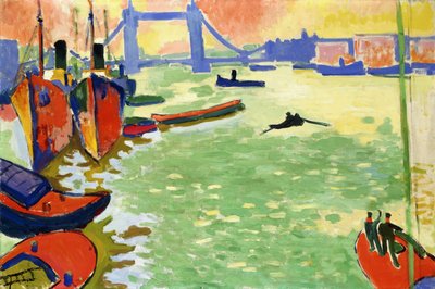 A Temze és a Tower Bridge; La Tamise et Tower Bridge alkotó: Andre Derain