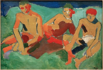 Három alak ül a fűben alkotó: Andre Derain