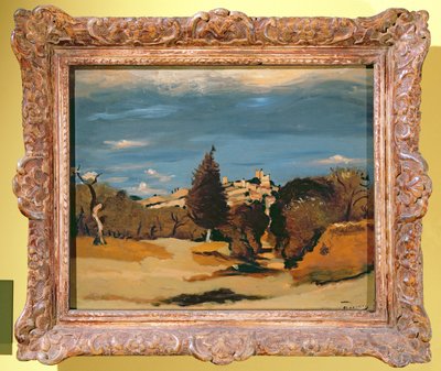 Fák és falu, 1932 körül (olaj, vászon) alkotó: Andre Derain