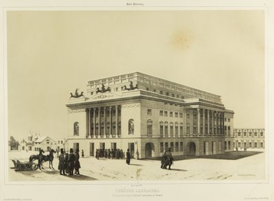A szentpétervári Alexandrinszkij Színház c. 1840 alkotó: Andre Durand