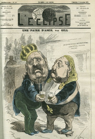 Baráti pár, Hippolyte de Villemessant (1812-1879), a Figaro igazgatója és Philippe d