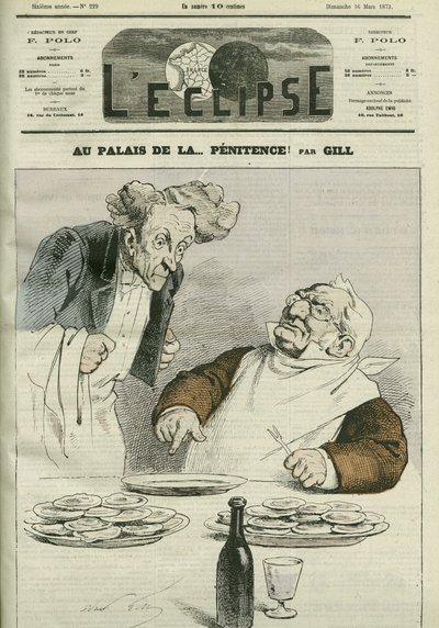 A bűnbánat palotájában Adolphe Thiers (1797-1877) köztársasági elnök karikatúrája. Borító a „” L