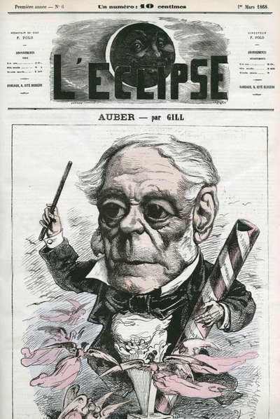 Auber Daniel-Francois-Esprit (1782-1871), francia zenész. Borító a „” L