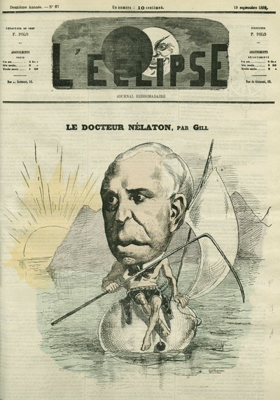 Auguste Nelaton (1807-1873), francia sebész. Borító a „” L