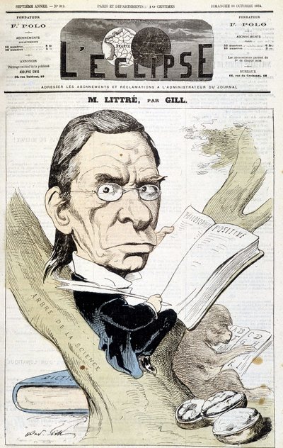 Gill Littré karikatúra portréja. A „” L