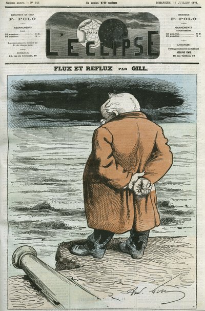 Adolphe Thiers (1797-1877) francia államférfi rajzfilmje. Borító a Gill „” L