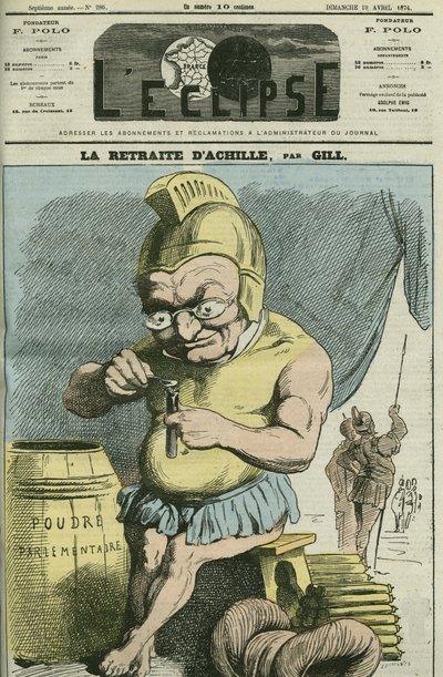 Adolphe Thiers (1797-1877) francia államférfi rajzfilmje. Borító a Gill „” L