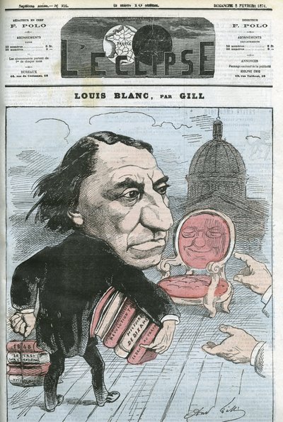 Louis Blanc (1811-1882) francia politikus és történész rajzfilmje. Borító a Gill „” L