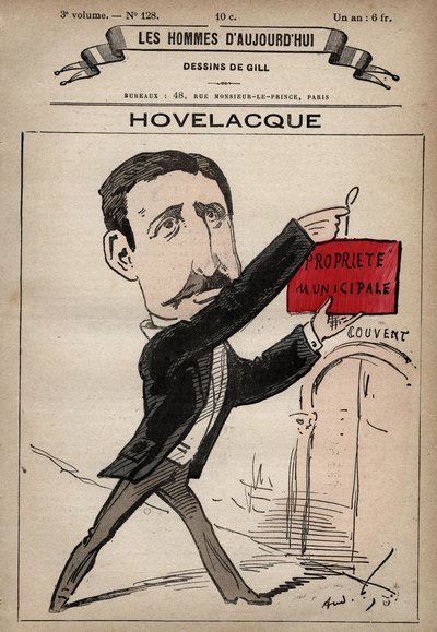 Abel Hovelacque rajzfilmje 1873-1896 angol nyelvész és antropológus a „Les Hommes d