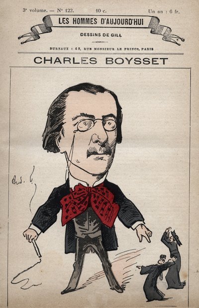 Charles Boysset (1817-1901) (jogász és republikánus képviselő) rajzfilmje a „Les Hommes d