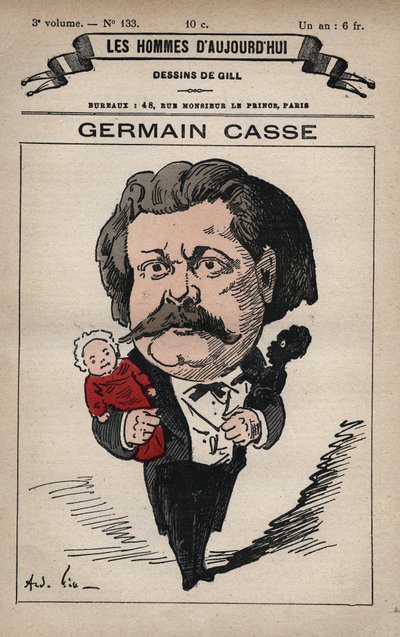 Karikatúra Germain Casse (1837-1900) francia politikusról, a 