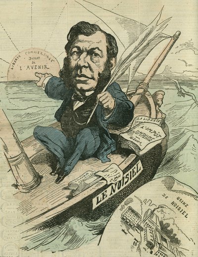 Emile-Justin Menier (1826-1881), ipari csokoládégyáros és köztársasági helyettes. Gill „L