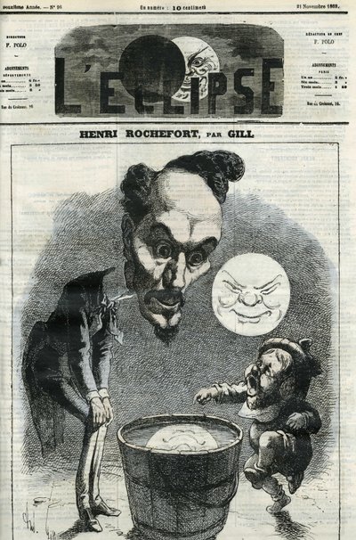 Henri Rochefort (1831-1913) francia újságíró, író és politikus. Borító a Gill „” L