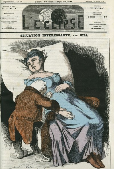 A hamarosan Poroszországnak adósodó köztársaság illusztrációja, Adolphe Thiers (1797-1877), a köztársasági elnök pulzusát szedi. Borító a Gill „” L