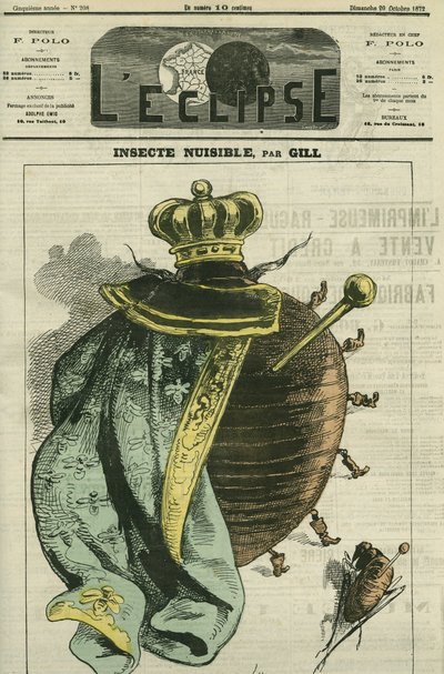 Rovarkártevő, a monarchia csótányban a Cercle Agricole et Horticole du Luxembourg kiállítására. Borító a Gill „” L