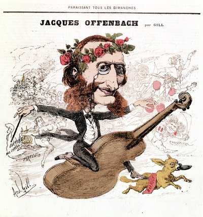 Jacques Offenbach (1819-1880), Gill rajzfilmje alkotó: Andre Gill