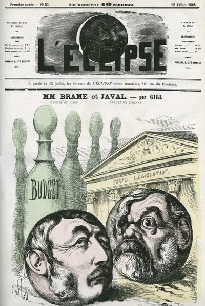 Jules Louis Joseph Brame (1808-1878) francia politikus és Louis Emile Javal (1839-1907), francia politikus. Borító a Gill „” L
