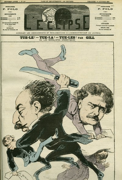 Ifjabb Alexandre Dumas (1824-1895), francia levélember és Ernesto Rossi portréja. Borító a Gill „” L