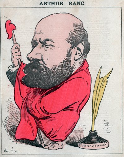 Arthur Ranc (1831-1908) francia újságíró és politikus portréja – Andre Gill rajzfilmje a „Les Hommes d