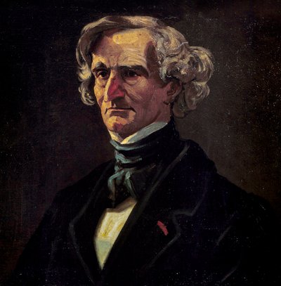 Hector Berlioz (1803-1869) francia zeneszerző portréja. Andre Gill (1840-1885) festményének részlete alkotó: Andre Gill