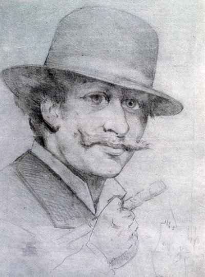 André Gill önarcképe, 1883, 1927 alkotó: Andre Gill