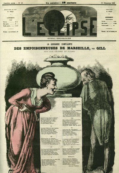 A „Poisonneuses de Marseille” nagy siralom”. Borító a Gill „” L