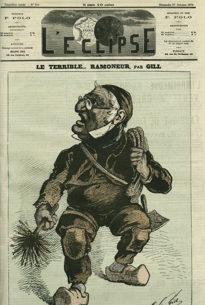 A szörnyű kéménykémény, Adolphe Thiers (1797-1877), francia történész és államférfi. Borító a Gill „” L