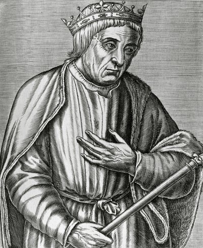 III. Kázmér lengyel király, Nagy néven ismert (1310-1370) portréja, metszet a Les Vrais pourtraits et Lives des Hommes illustres-ből alkotó: Andre Thevet