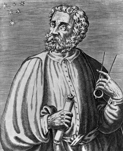 Ferdinand Magellán (1480-1521), portugál navigátor portréja, Andre Thevet (1504-1592) metszetei a híres emberek valódi portréiból és életeiből alkotó: Andre Thevet