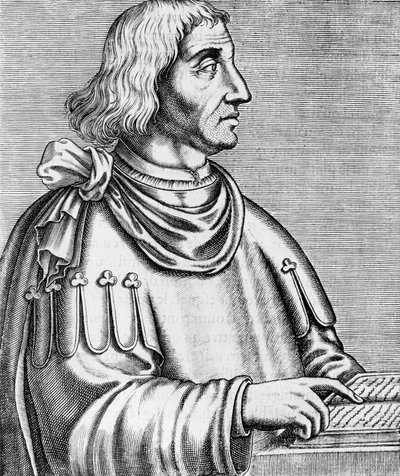 Philippes de Commines (kb. 1445-kb. 1512) történész és diplomata portréja, metszet A híres férfiak igaz portréi és élete című könyvéből alkotó: Andre Thevet