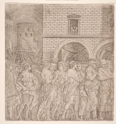 Caesar diadalai: A szenátorok, 1495 körül (metszet) alkotó: Andrea (school of) Mantegna