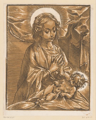 Mária imádja a Krisztus-gyermeket alkotó: Andrea Andreani