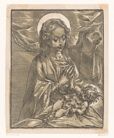 Mária imádja a Krisztus-gyermeket alkotó: Andrea Andreani
