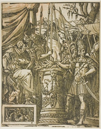 Mucius Scevola alkotó: Andrea Andreani