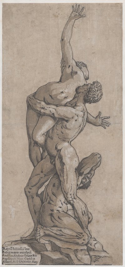 Egy szabin nő megerőszakolása, 1584. alkotó: Andrea Andreani