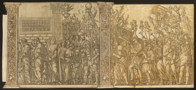 Julius Caesar diadala [7. és 8. sz. plusz 2 oszlop] alkotó: Andrea Andreani after Andrea Mantegna