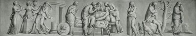 Meleager halálának jelenetét ábrázoló grisaille-kép. alkotó: Andrea Casali
